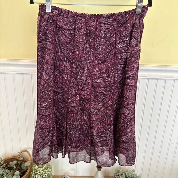 Connected Apparel L Vintage 2000s sheer layered slip skirt stretch waist purple - Picture 1 of 6
